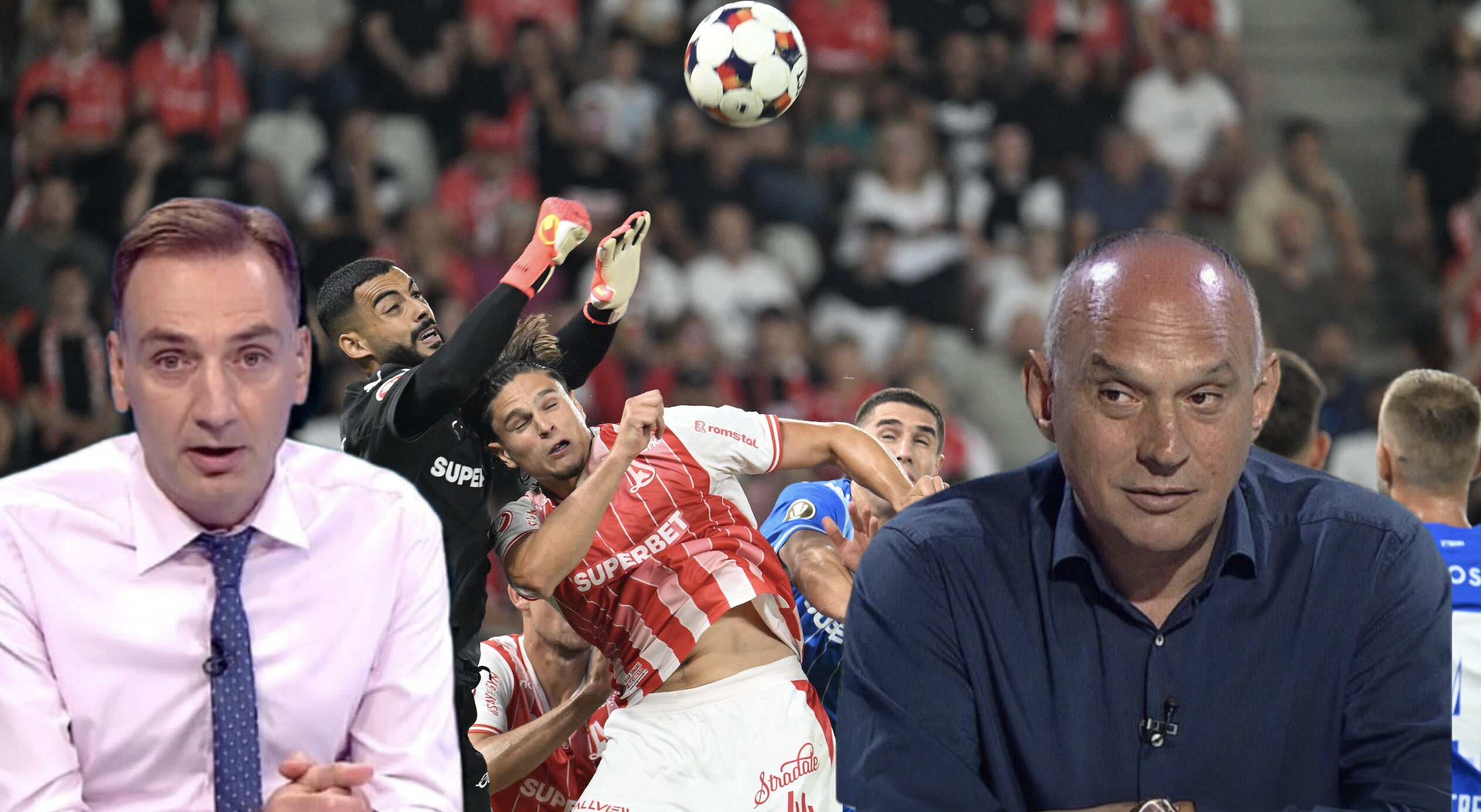 Florin Prunea în studio la Digi Sport, comentând meciul Dinamo – Craiova