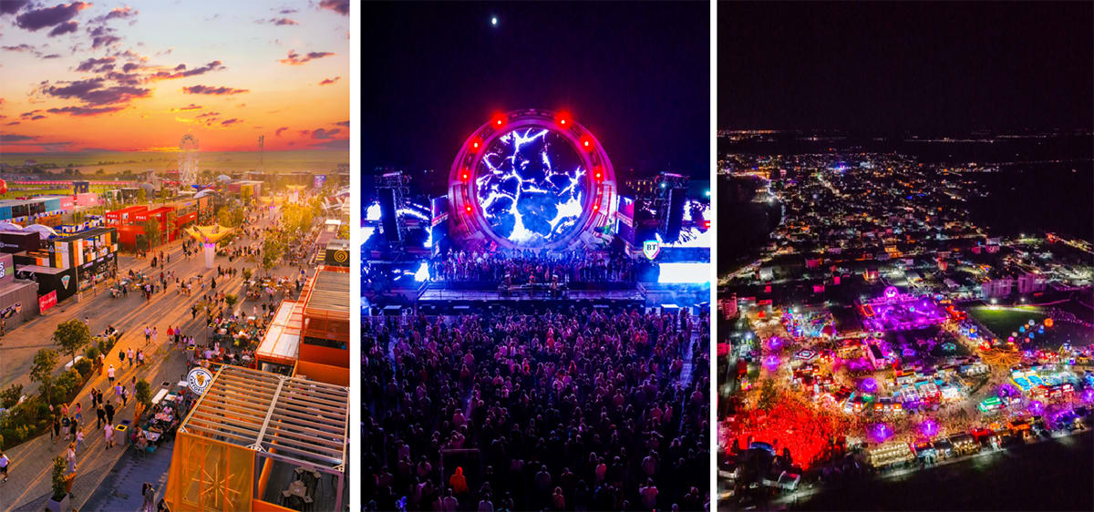 Artiști pe scenă la festivalul NEBULA X în NIBIRU