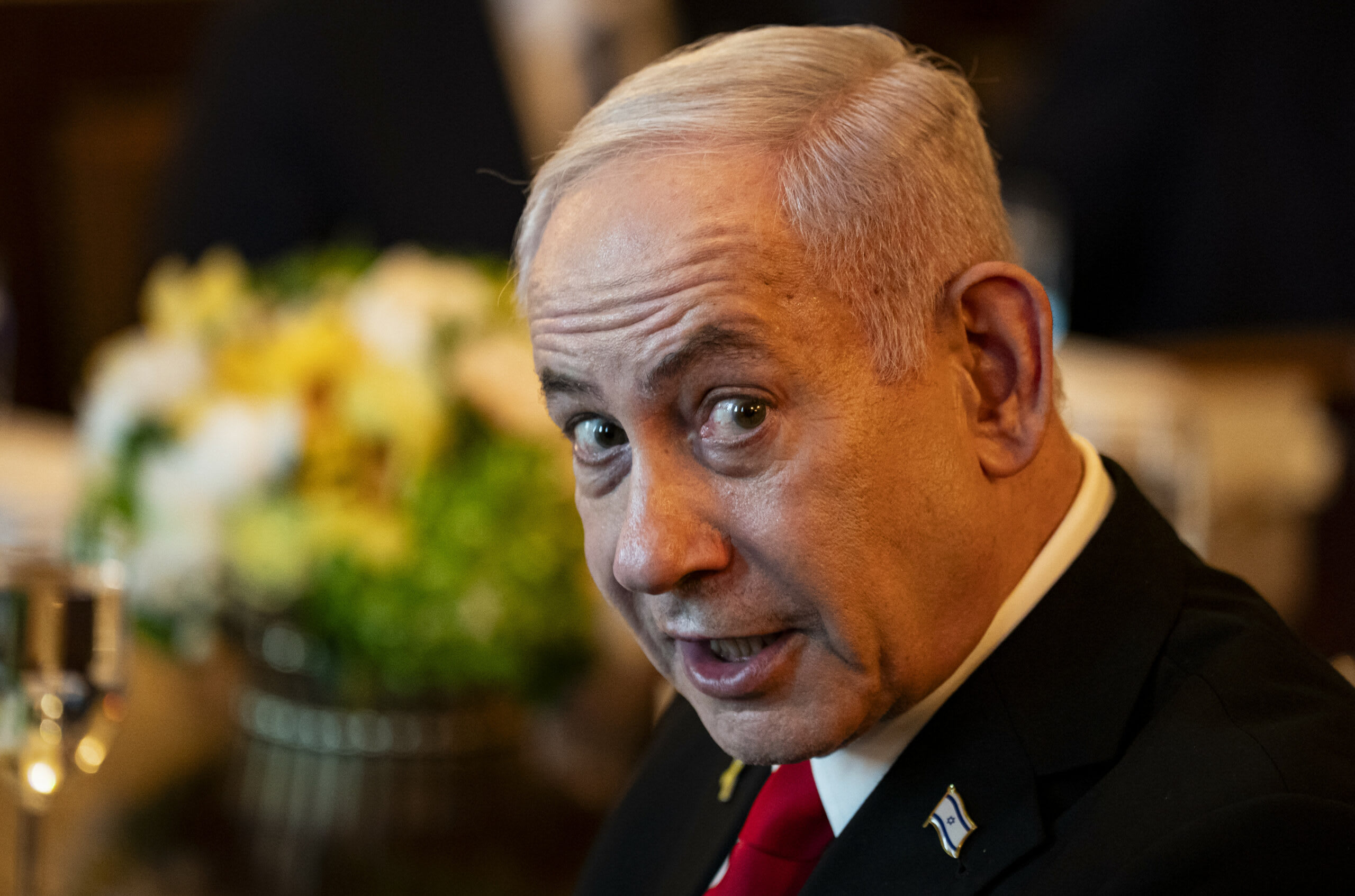 Benjamin Netanyahu speaking about military operations
