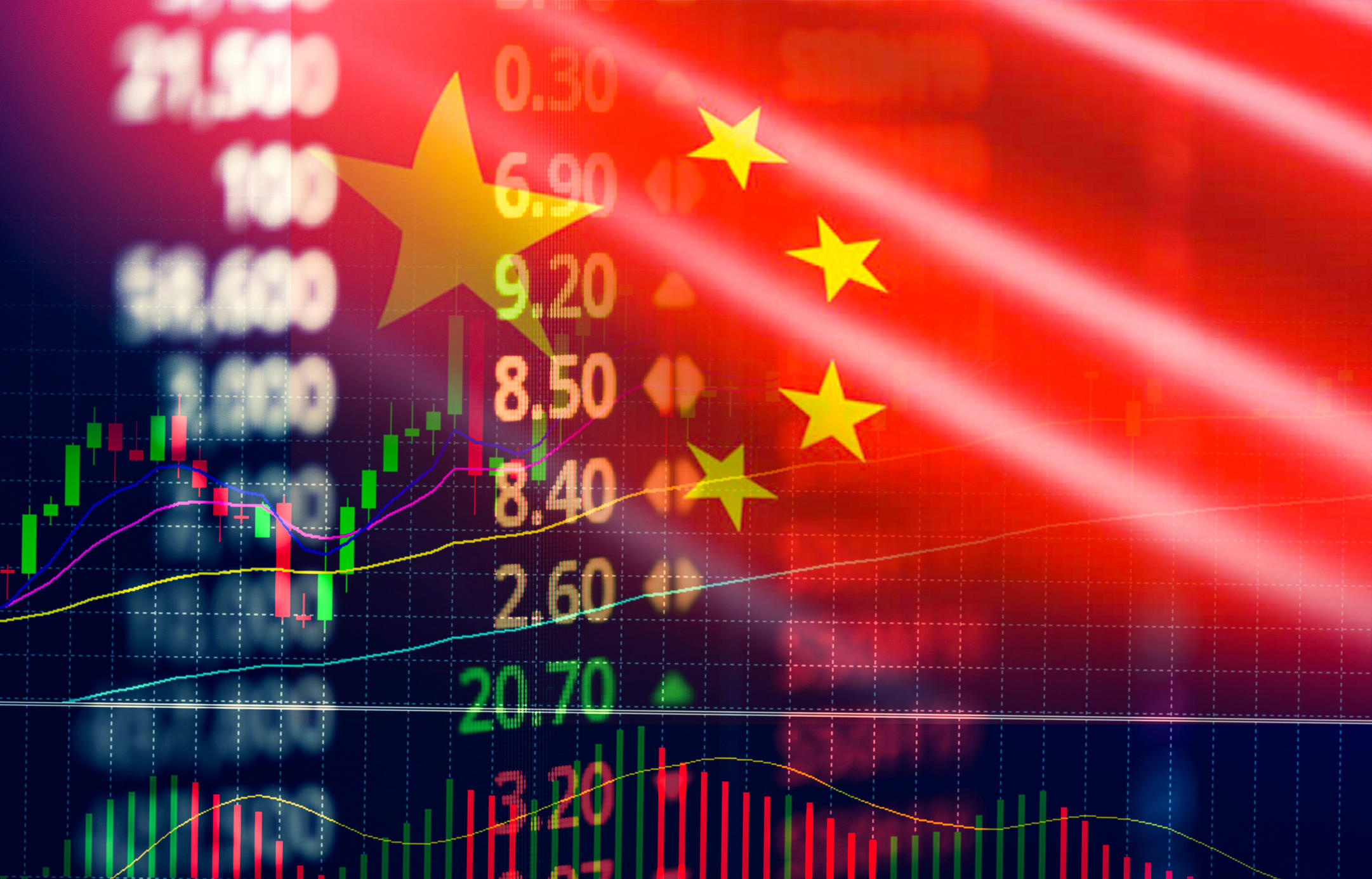 Acțiuni bursiere în creștere, reprezentând listarea CXMT la Shanghai