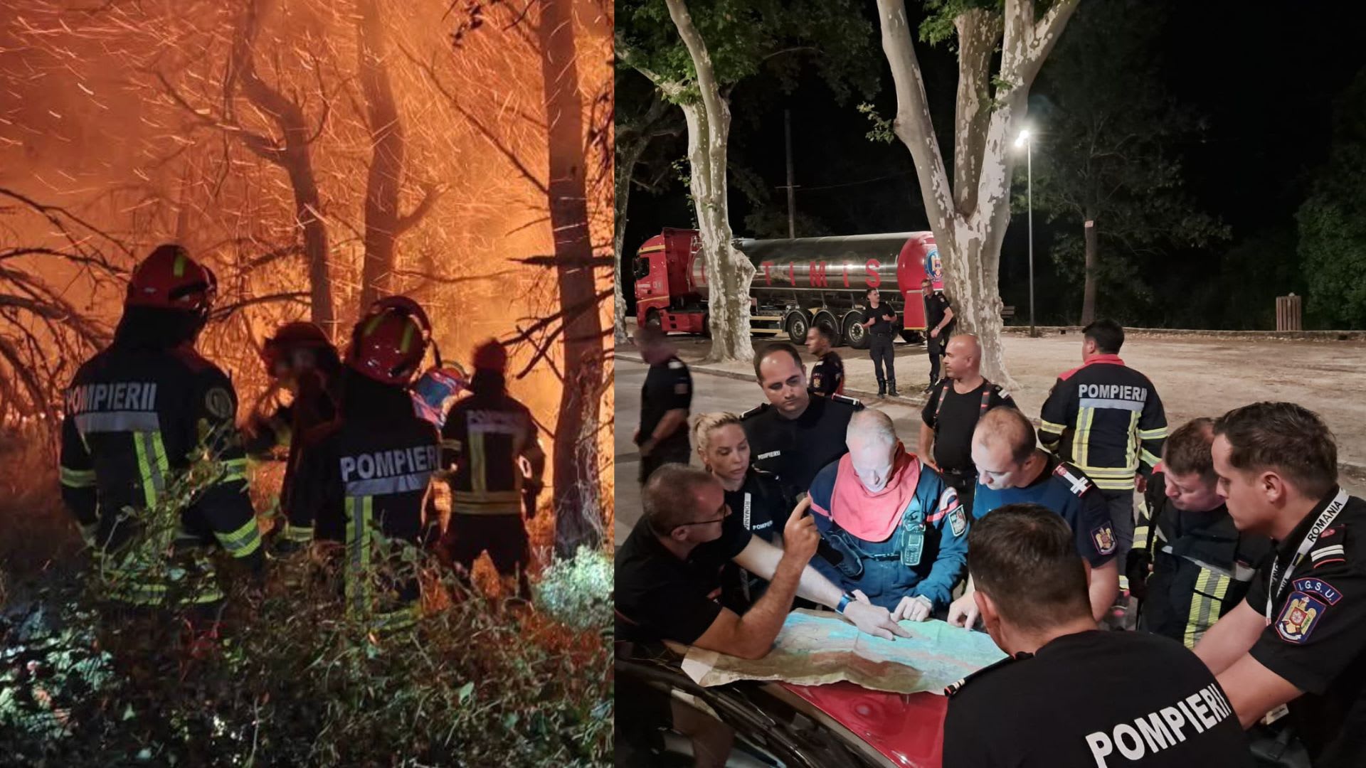 Pompieri români în acțiune în Franța, stingând incendii de pădure