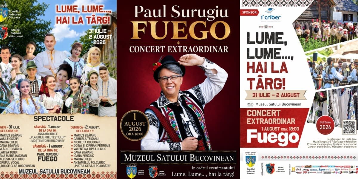 Târg la Muzeul Satului Bucovinean cu meșteșugari și produse tradiționale