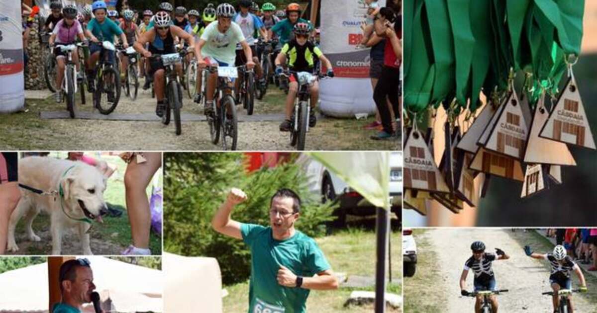 Participanți în curse de mountain bike și trail running în Munții Zărandului, județul Arad