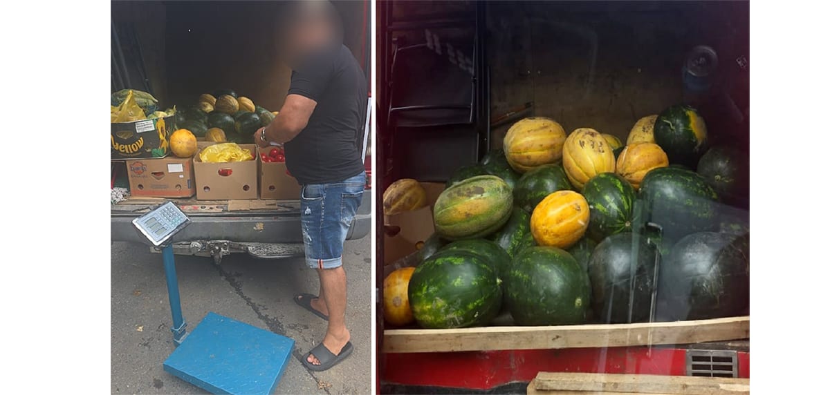 Polițiști locali verificând comercianți ambulant în Constanța
