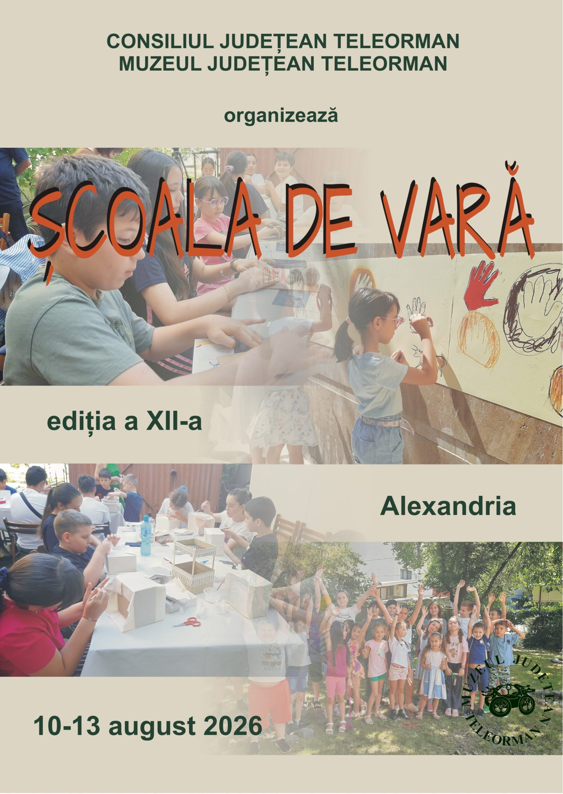 Elevi participând la ateliere educaționale în muzeu Elevi participând la ateliere educaționale în muzeu