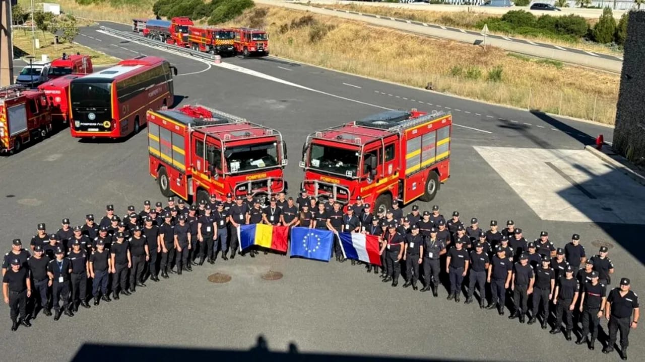 Pompierii români detașați în Franța primesc mesaje de recunoștință pentru lupta cu incendiile de vegetație