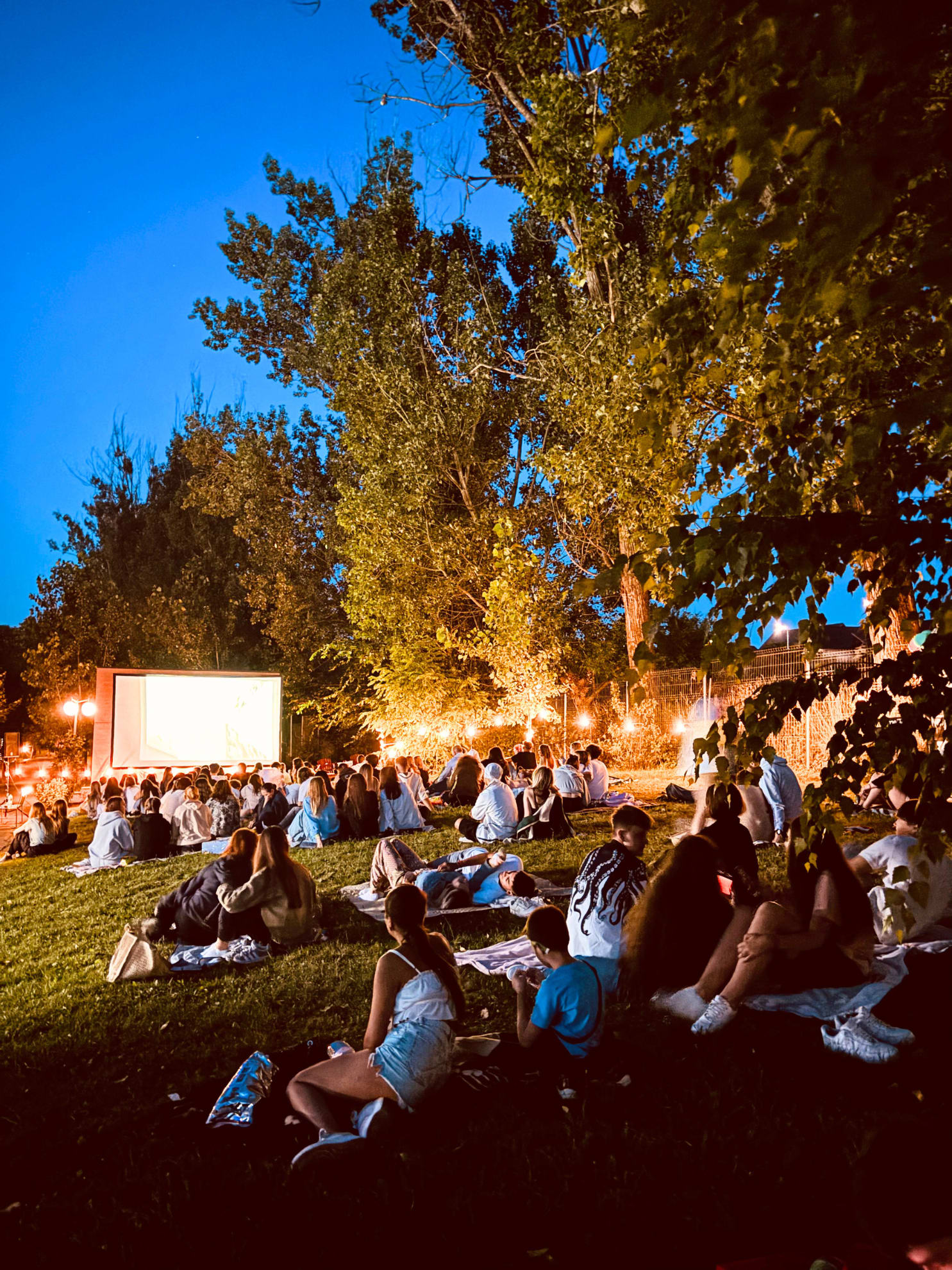Proiecție de film în aer liber la Suceava Proiecție de film în aer liber la Suceava