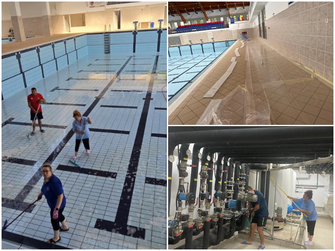 Bazin de înot modernizat, pregătit pentru redeschidere în Vrancea Bazin de înot modernizat, pregătit pentru redeschidere în Vrancea