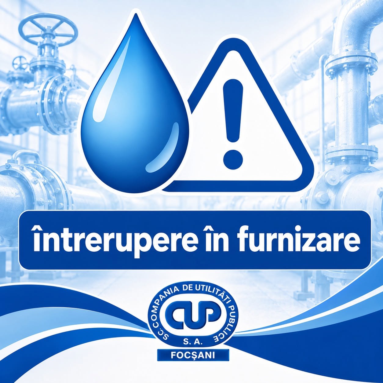 Reprezentanți CUP Focșani în timpul lucrărilor de modernizare a rețelelor de apă Reprezentanți CUP Focșani în timpul lucrărilor de modernizare a rețelelor de apă