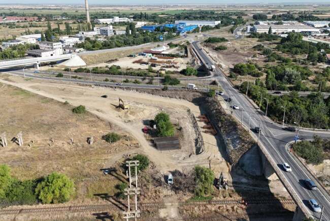 Lucrări de reabilitare a pasajului Slavici-Polonă în Timișoara
