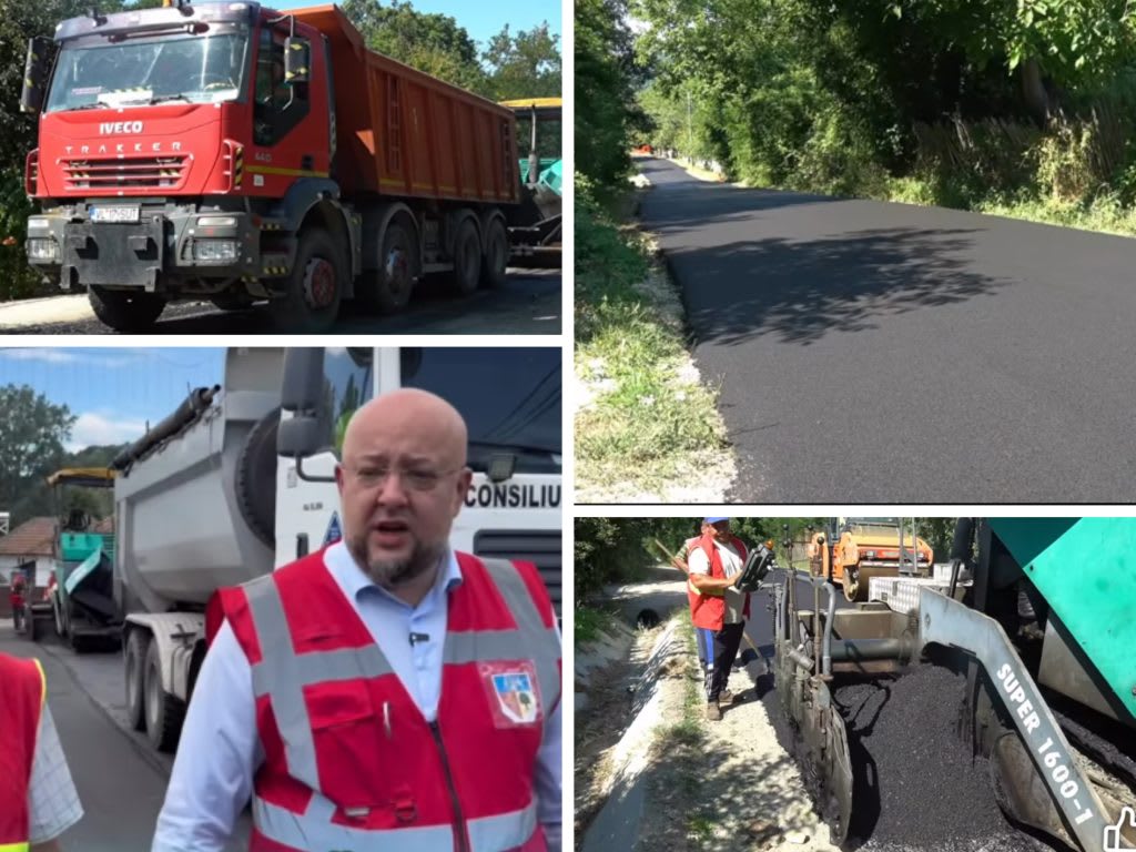 Lucrări de asfaltare pe DJ 676D în comuna Alunu Lucrări de asfaltare pe DJ 676D în comuna Alunu