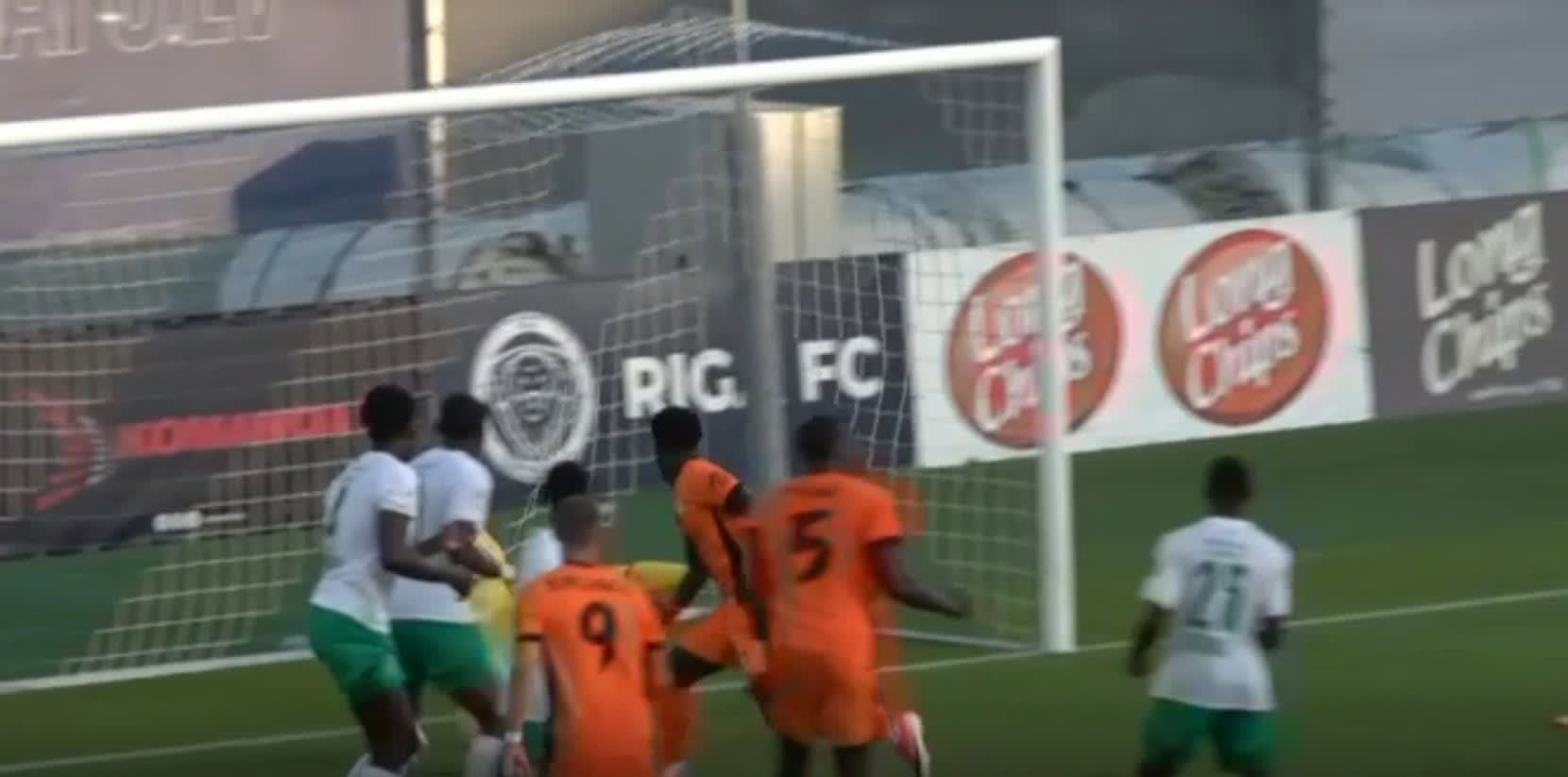 Joao Paulo celebrating after scoring a goal Joao Paulo celebrating after scoring a goal
