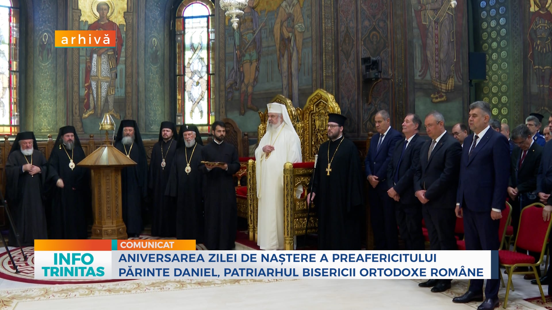 Patriarhul Daniel în timpul slujbei de aniversare Patriarhul Daniel în timpul slujbei de aniversare