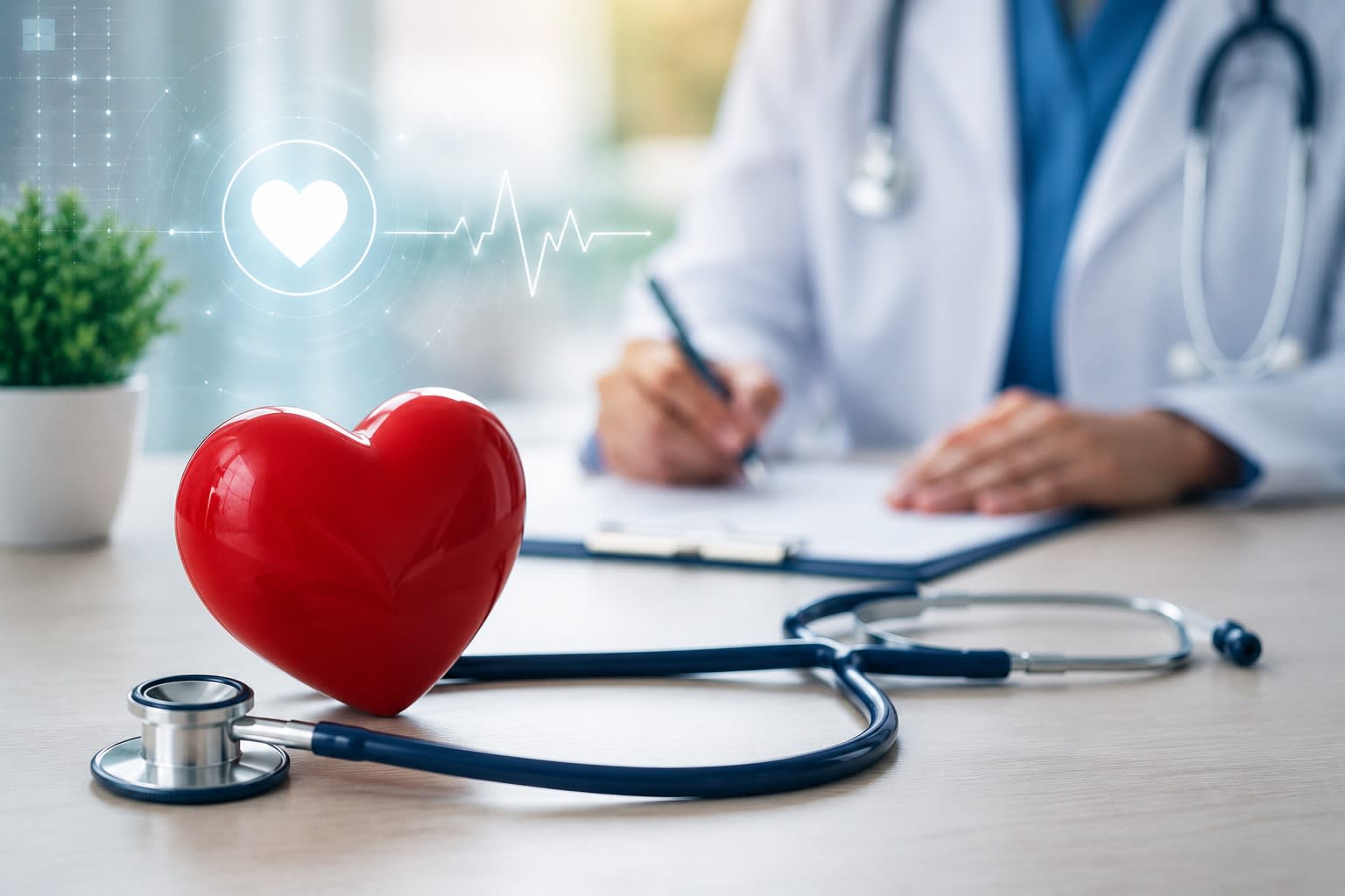 Medic în echipament de urgență verificând rezultate rapide de laborator Medic în echipament de urgență verificând rezultate rapide de laborator