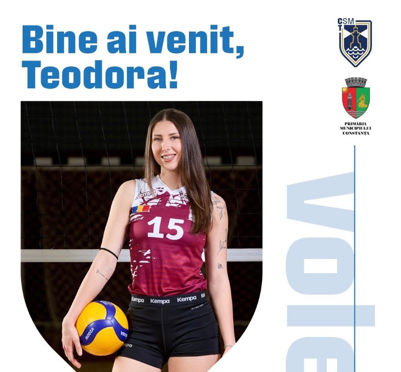 Teodora Iancu în tricoul echipei CSM Constanța
