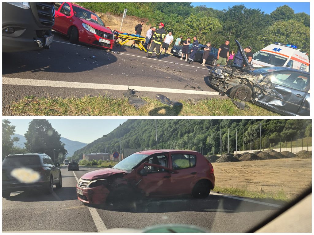 Echipaj de descarcerare intervenind la accident rutier în Călimănești Echipaj de descarcerare intervenind la accident rutier în Călimănești