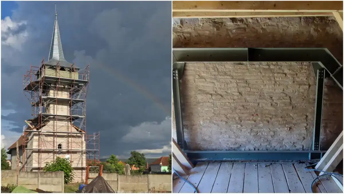 Biserica reformate din Rădești în proces de restaurare Biserica reformate din Rădești în proces de restaurare