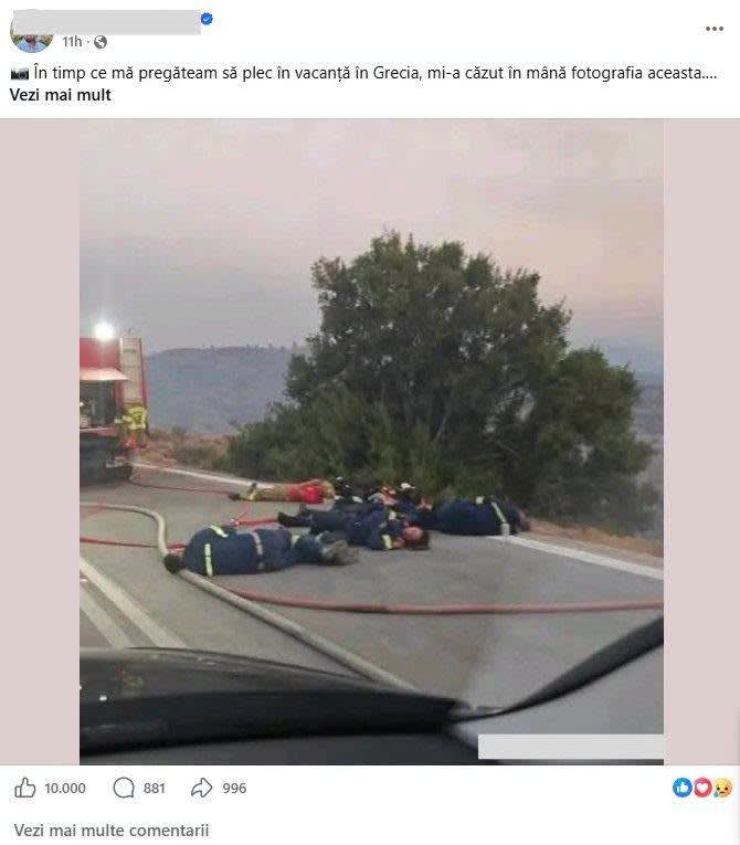 Pompieri români în uniformă, intervenție, odihnă pe asfalt Pompieri români în uniformă, intervenție, odihnă pe asfalt