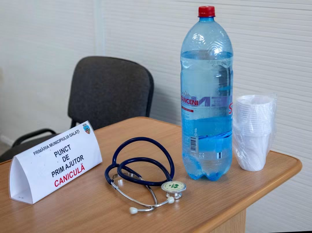 Galațiul oferă 10 puncte de prim ajutor pentru victimele caniculei