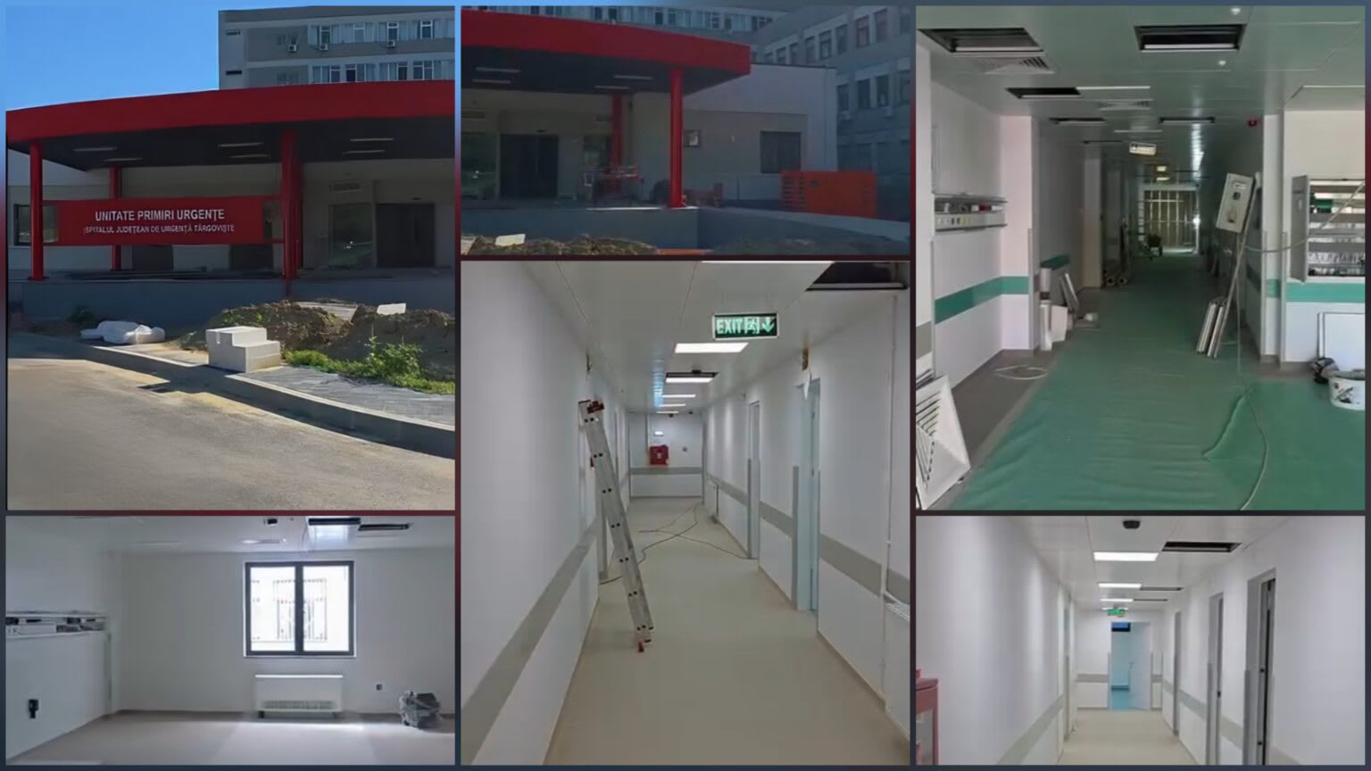 Constructori lucrând la noua Unitate de Primiri Urgențe a Spitalului Târgoviște Constructori lucrând la noua Unitate de Primiri Urgențe a Spitalului Târgoviște