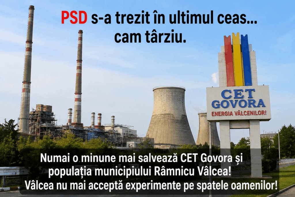 Imagine cu centrala CET Govora și indicator de criză energetică Imagine cu centrala CET Govora și indicator de criză energetică