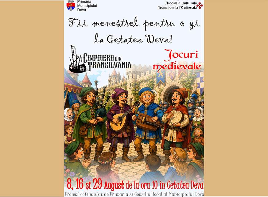 Copiii sunt invitați să descopere Evul Mediu în Cetatea Devei în august 2026