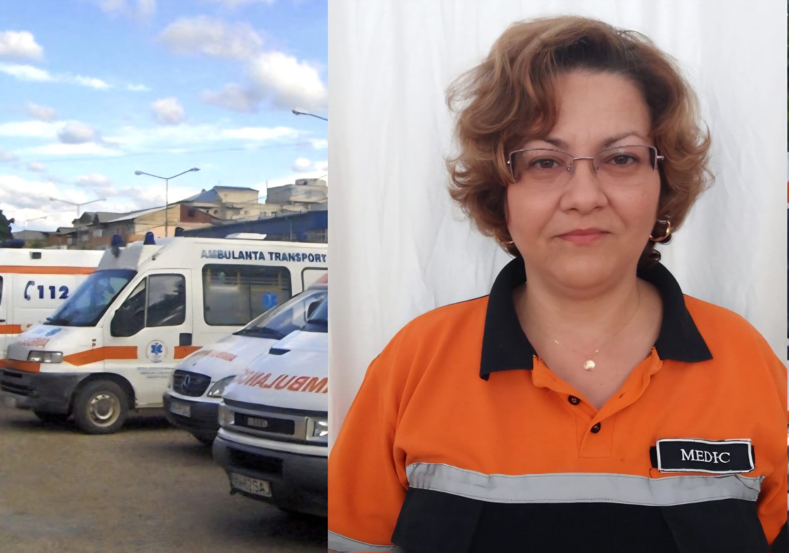 Dr. Iuliana-Gabriela Dragomir în uniformă medicală, alături de echipa SAJ Vrancea Dr. Iuliana-Gabriela Dragomir în uniformă medicală, alături de echipa SAJ Vrancea