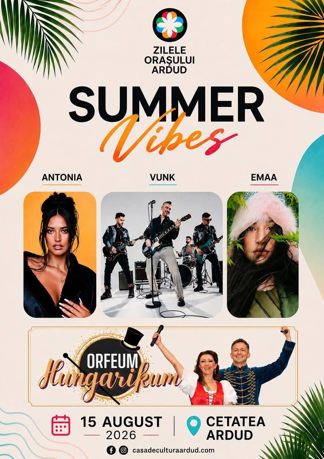 Artiști pe scenă în Cetatea Ardud în timpul festivalului Artiști pe scenă în Cetatea Ardud în timpul festivalului