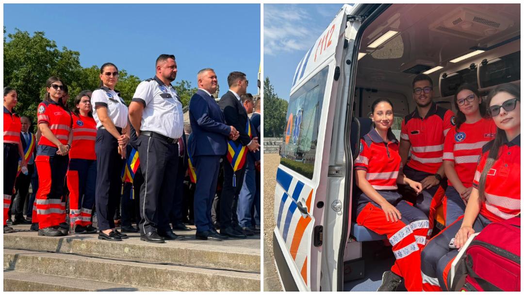 Patru studenți la Medicină, voluntari, la ceremonia de la Mărășești Patru studenți la Medicină, voluntari, la ceremonia de la Mărășești