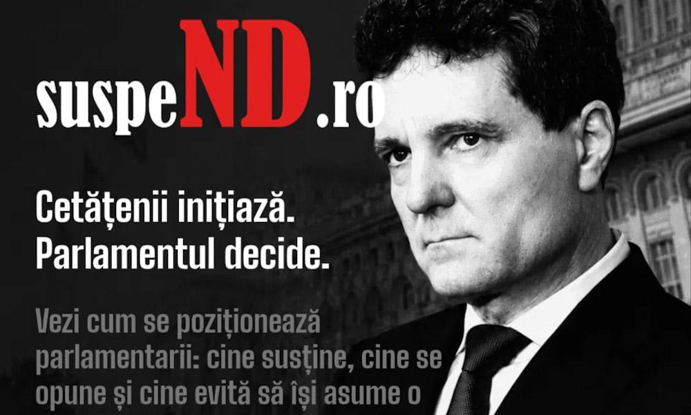 Platforma suspeND.ro, care monitorizează demersul AUR pentru suspendarea lui Nicușor Dan