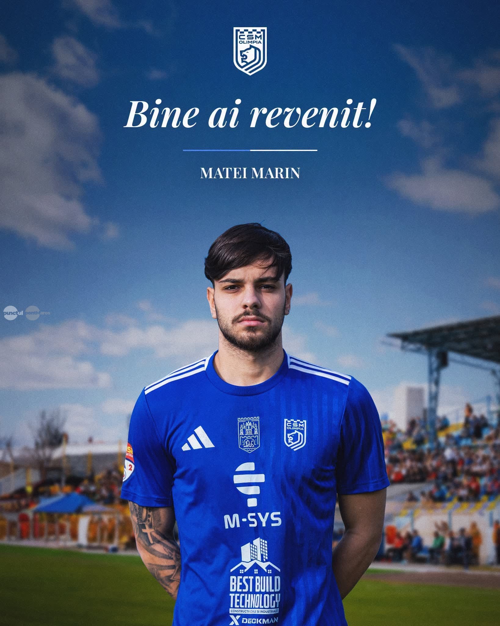 Matei Marin a părăsit ASA Târgu-Mureș și a jucat pentru Olimpia Satu Mare
