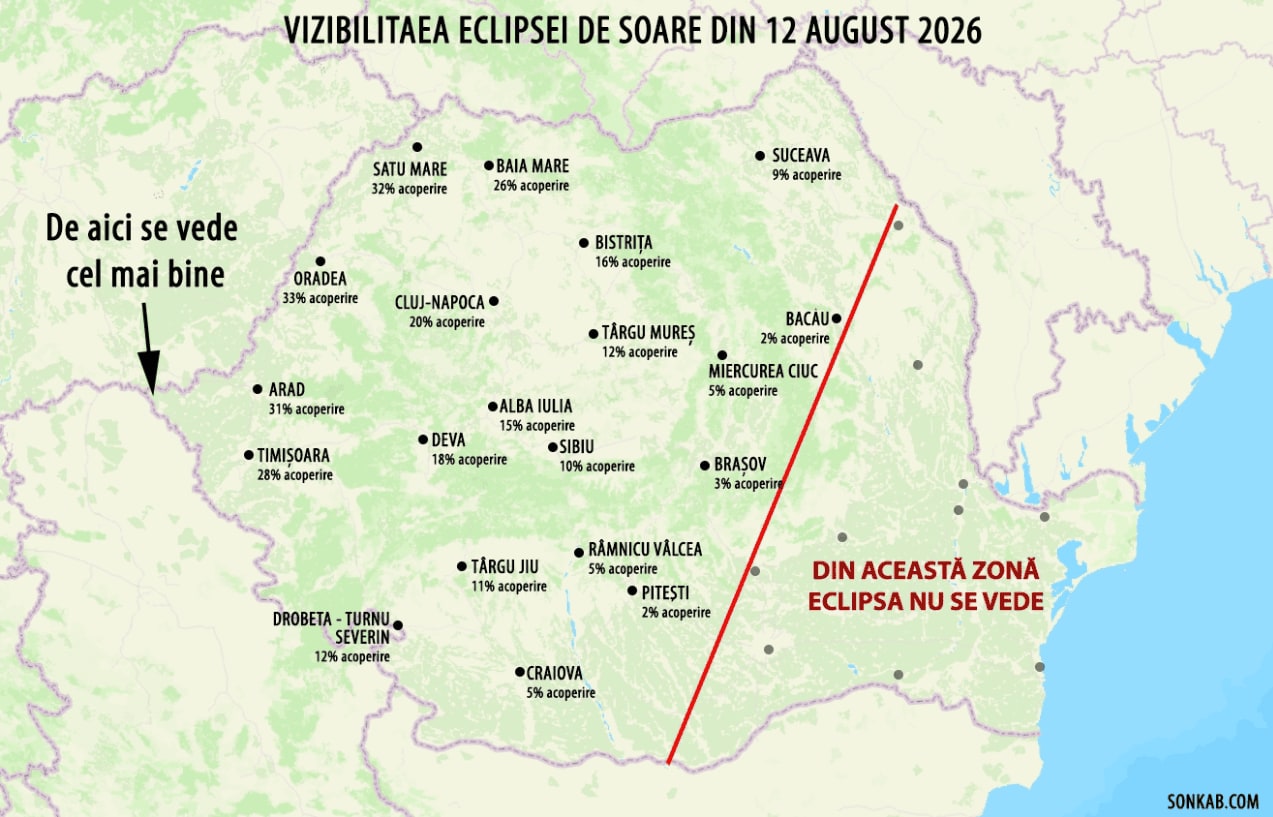 Fenomen astronomic eclipsă parțială de Soare în județul Mureș Fenomen astronomic eclipsă parțială de Soare în județul Mureș