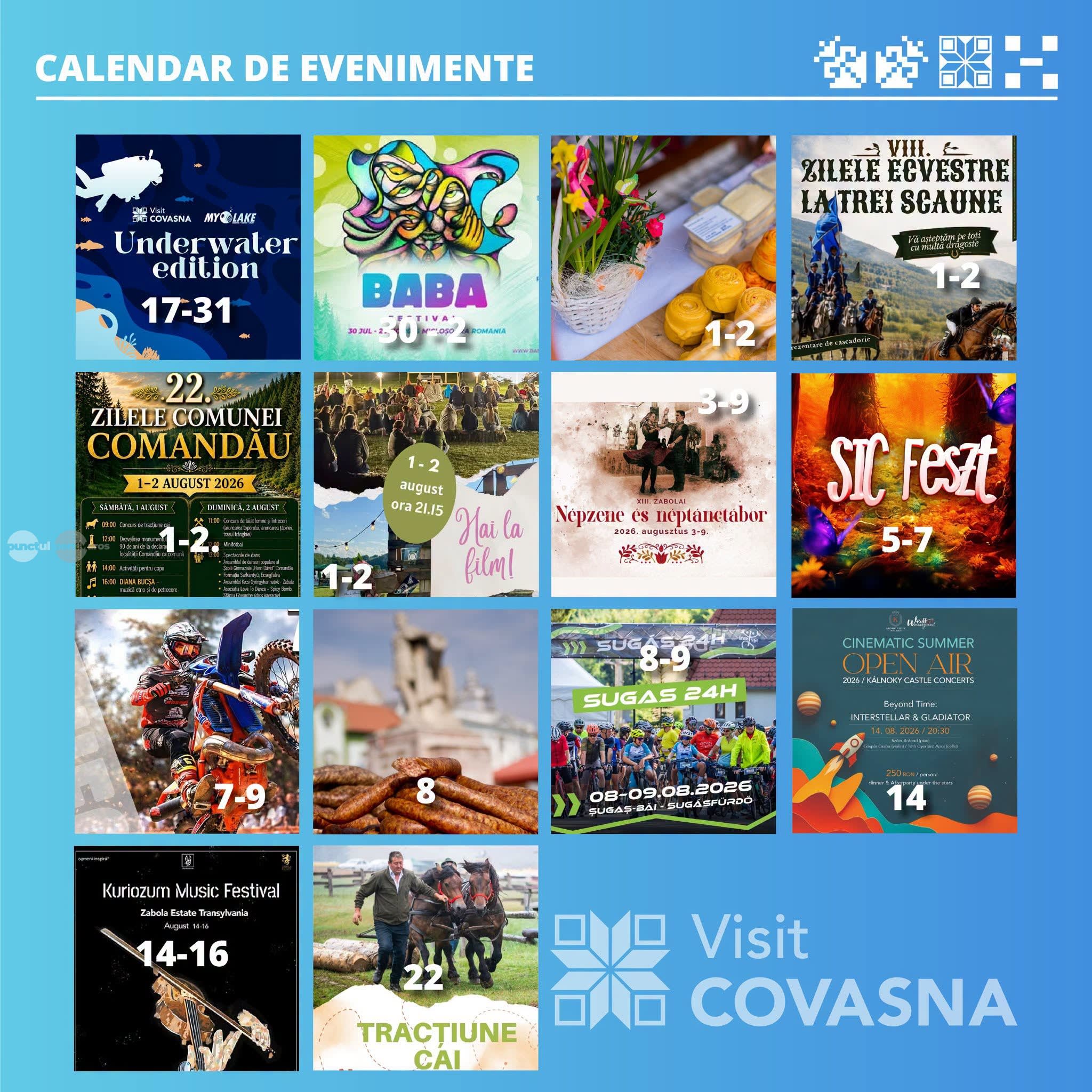 Evenimentele lunii august în județul Covasna: festivaluri, concerte și tradiții