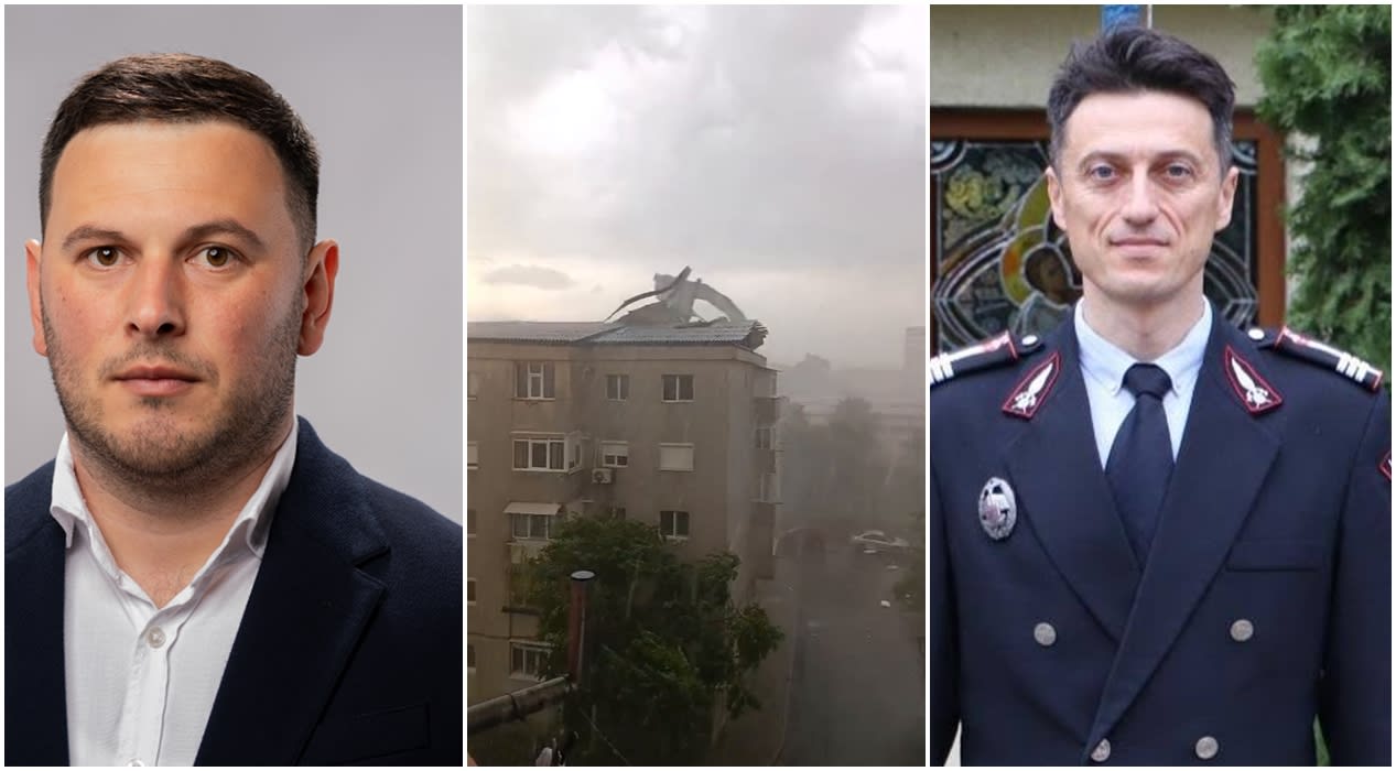 Copaci doborâți de furtună în Vaslui, acoperișuri smulse, inundații Copaci doborâți de furtună în Vaslui, acoperișuri smulse, inundații