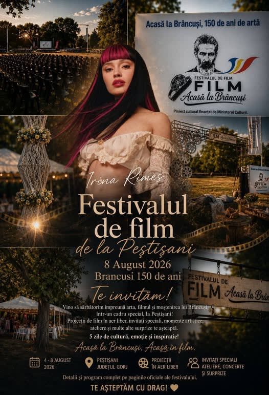 Irina Rimes și Claudiu Bleonț pe scenă la festivalul de film Peștișani Irina Rimes și Claudiu Bleonț pe scenă la festivalul de film Peștișani