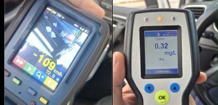 Polițiști rutieri oprind un șofer în Vâlcea, radar și mașini de poliție Polițiști rutieri oprind un șofer în Vâlcea, radar și mașini de poliție