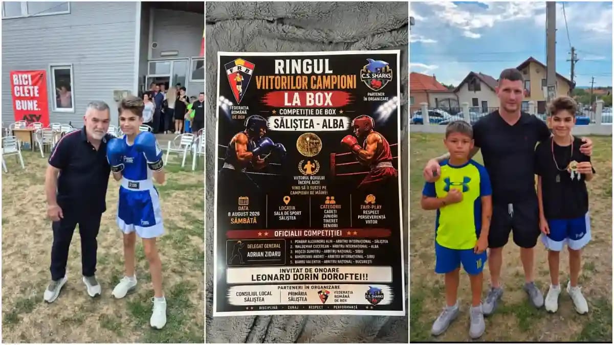 Tinerii pugiliști Ștefan Florea și David Făcălețu obțin victorii la Săliștea în „Ringul viitorilor campioni”