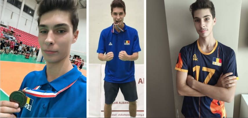 Jucători de volei români în acțiune la Campionatul Balcanic Jucători de volei români în acțiune la Campionatul Balcanic