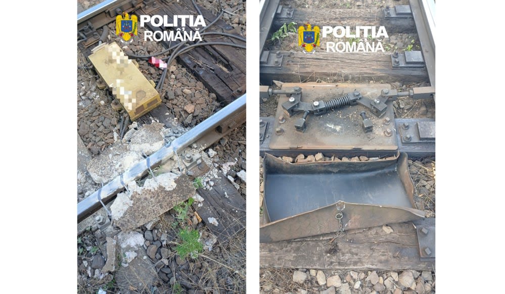 Trei minori au pus o dală de beton pe calea ferată la Petroșani, gest periculos ce putea provoca tragedie