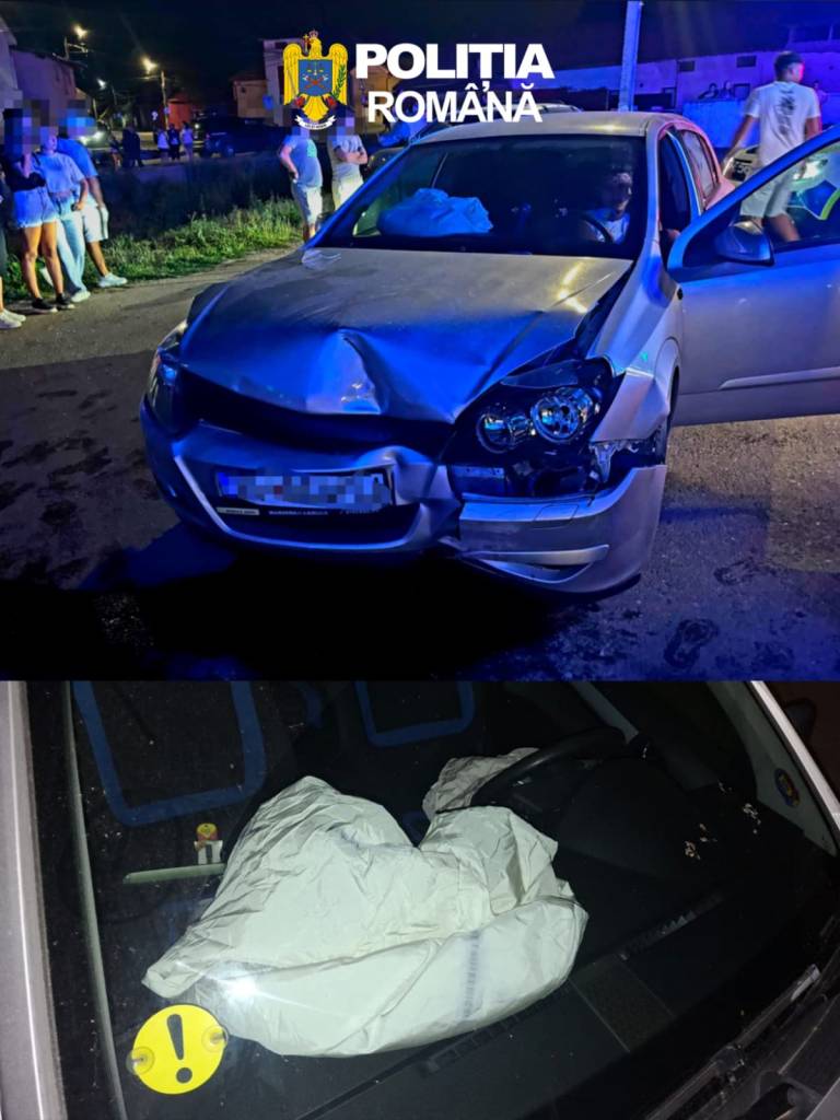 Un tânăr de 19 ani a fost rănit în Dumbrăvița de un șofer cu permis de mai puțin de o lună