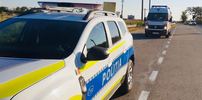 Mașini avariate pe autostrada A2 în zona Fetești Mașini avariate pe autostrada A2 în zona Fetești