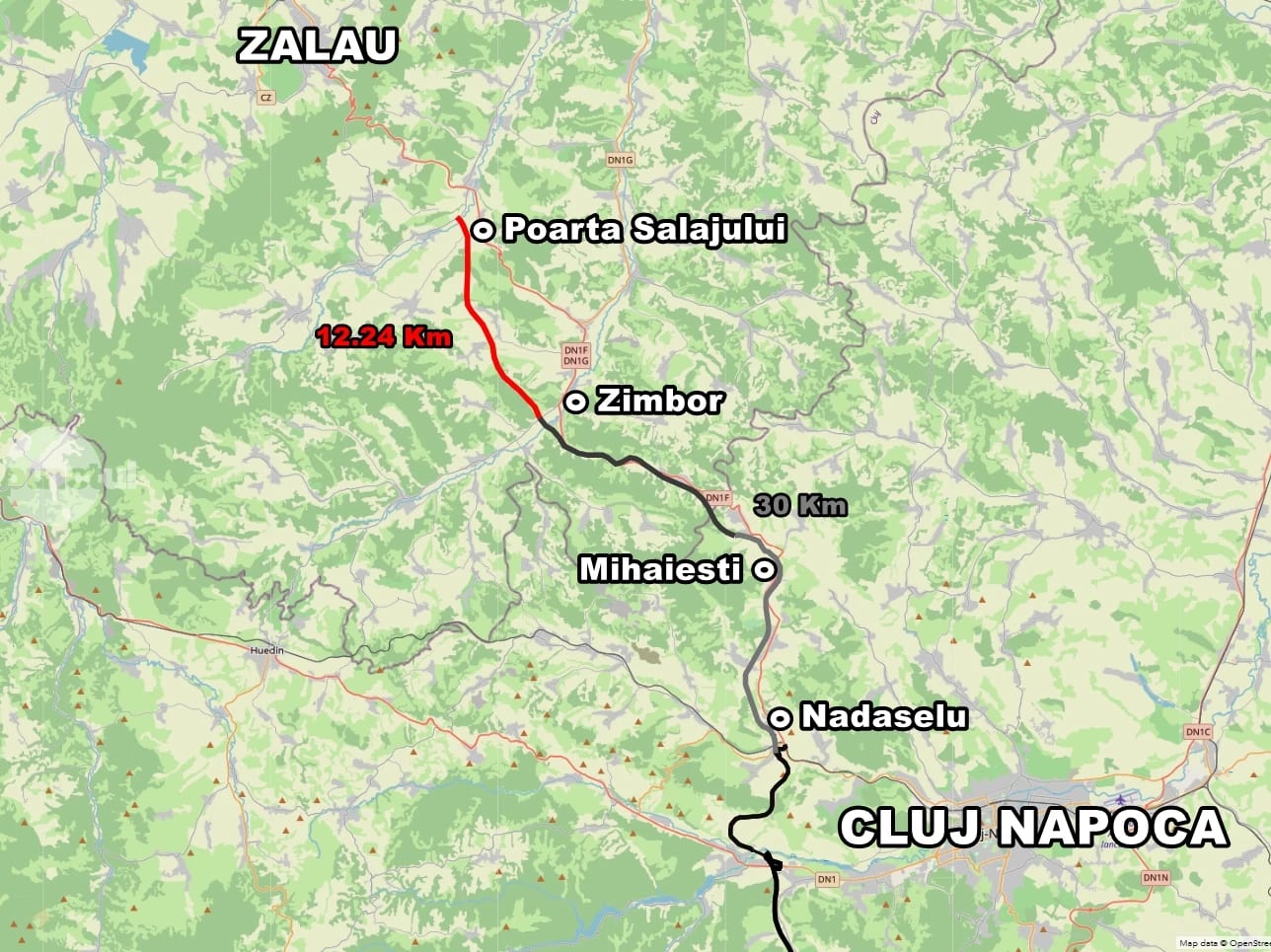 CNAIR va a deschis marți circulația pe un nou tronson din autostrada Transilvaniei