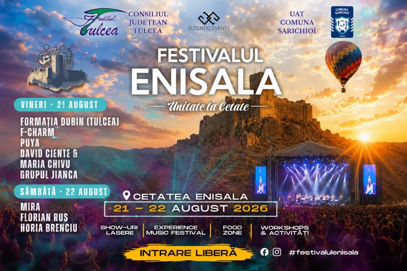 Spectacol muzical și lumini la festivalul Enisala 2026 Spectacol muzical și lumini la festivalul Enisala 2026