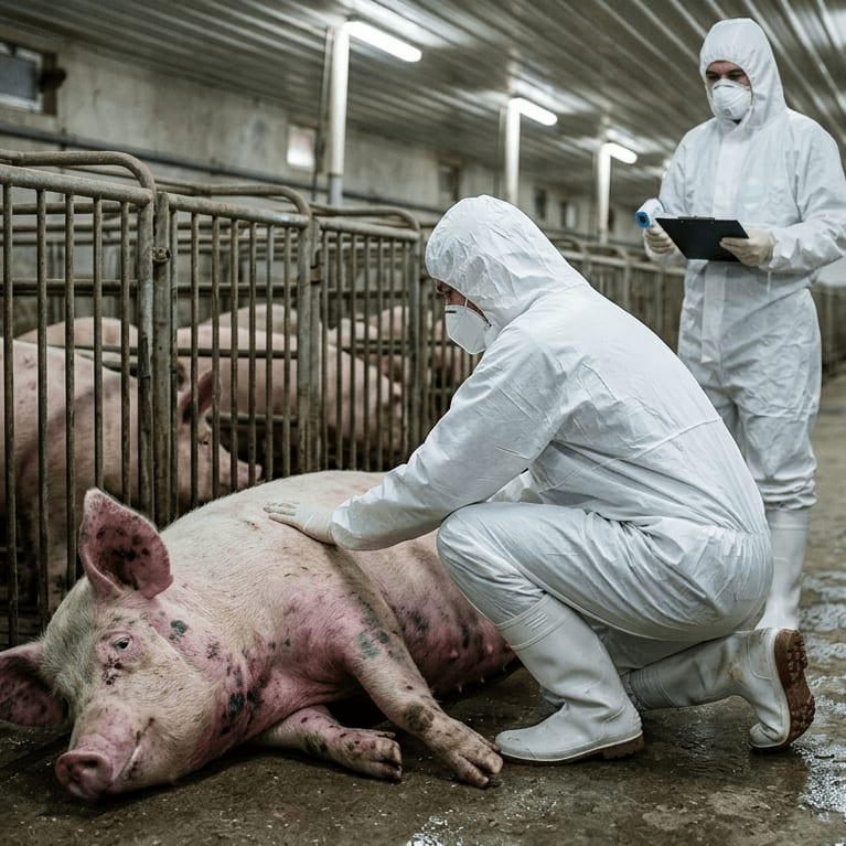 Specialiștii DSVSA Giurgiu au descoperit două focare de pestă porcină africană în județ