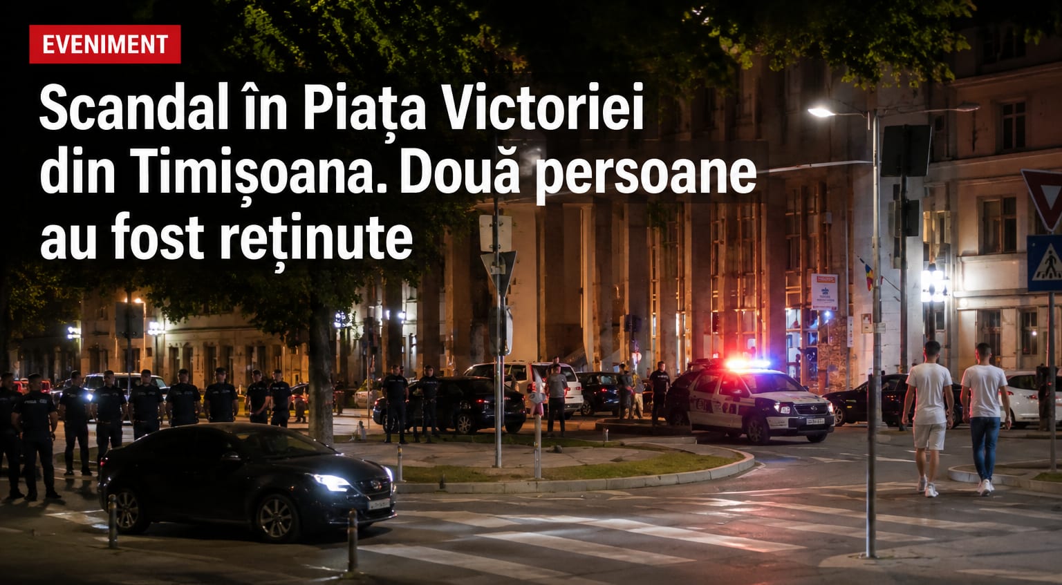 Polițiști și jandarmi intervenind în Piața Victoriei din Timișoara Polițiști și jandarmi intervenind în Piața Victoriei din Timișoara