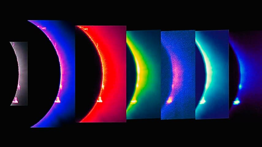 Coroana solară observată în timpul eclipsei totale din 2024