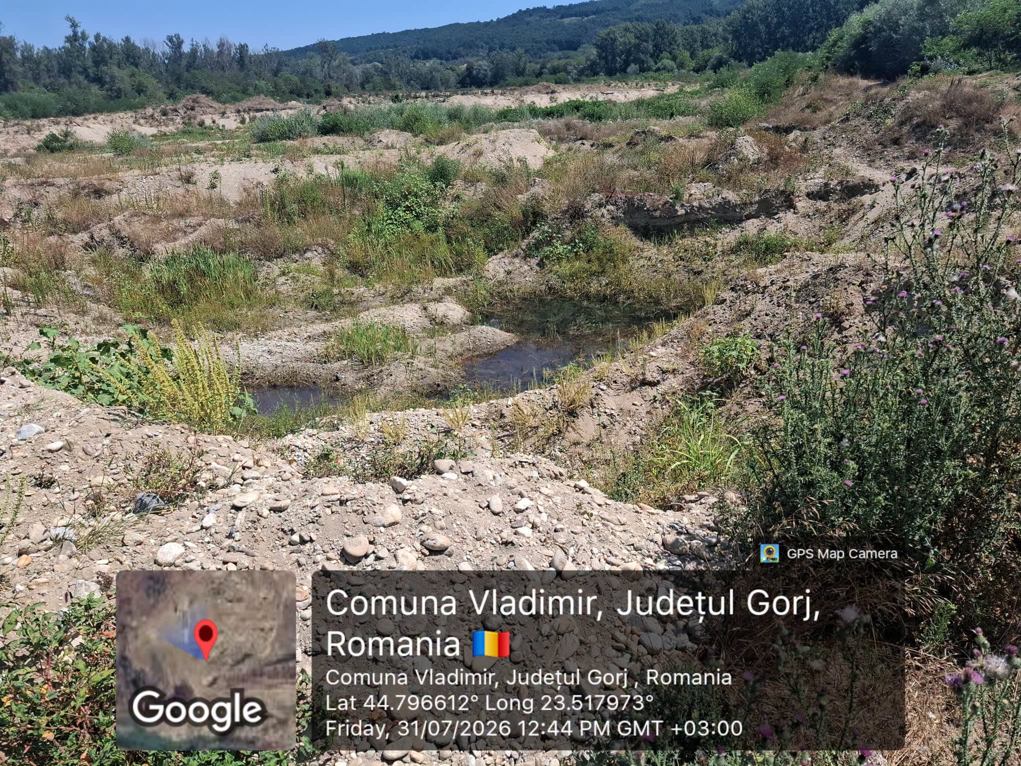 Controlul Apele Române și IPJ Gorj au întocmit dosar penal pentru exploatare ilegală a malului Gilortului