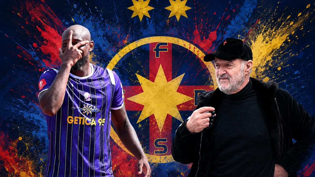Gigi Becali și Arnold Garita în timpul transferului la FCSB Gigi Becali și Arnold Garita în timpul transferului la FCSB