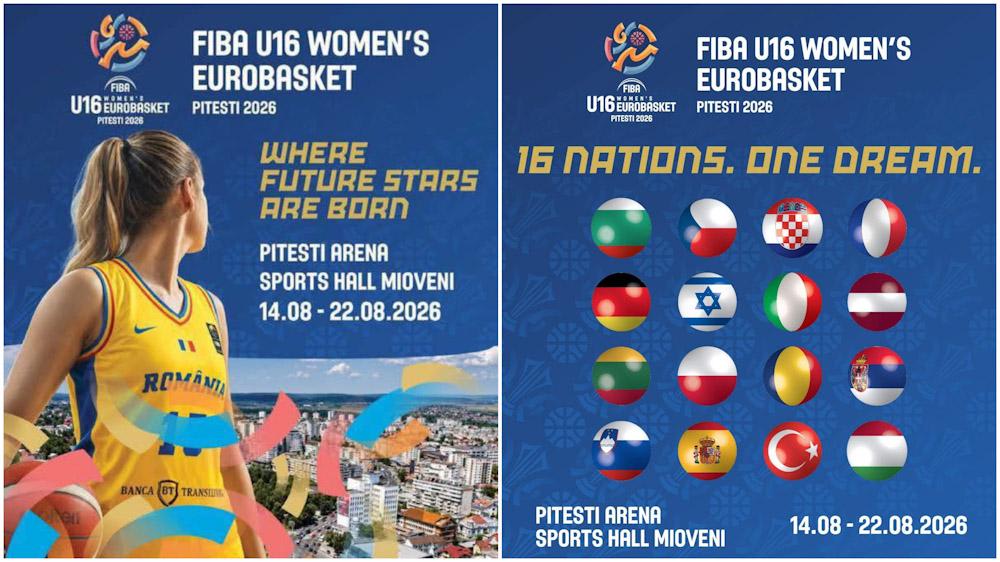Pitești găzduiește FIBA U16 Women’s EuroBasket 2026, competiție europeană de baschet juvenil