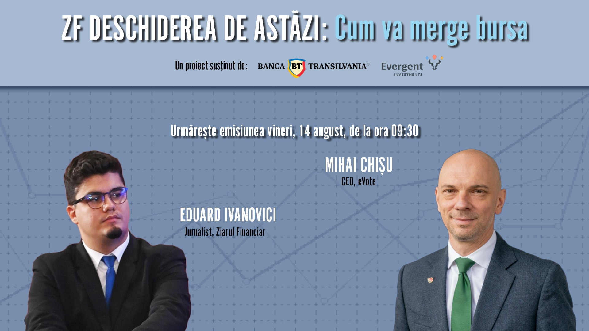 Bursa va fi discutată vineri, 14 august, cu Mihai Chişu, CEO eVote